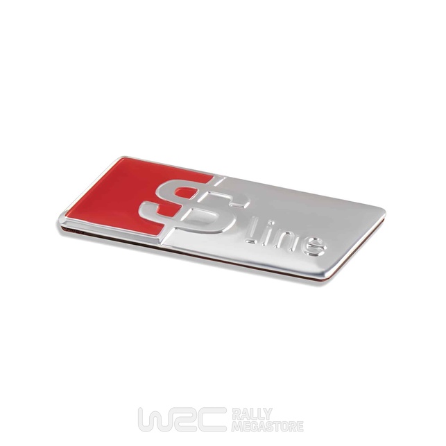 EMBLEME LOGO AUTOCOLLANT S LINE SILVER POUR VOLANT AUDI